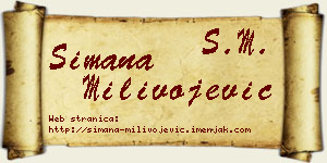 Simana Milivojević vizit kartica